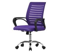 ML-Design Chaise de Bureau Ergonomique Violet Réglable en Hauteur avec Accoudoirs Fauteuil Fonction Bascule, Pivotante à 360°