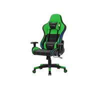 Chaise gaming Non renseigné ML-Design Chaise de Jeu avec LED RGB, Haut-Parleurs Bluetooth, Vert, Similicuir, Chaise de