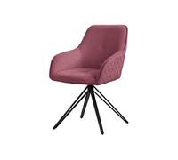 ML-Design Chaise de Salle à Manger, Vieux Rose, en Textile Tissé, Chaise Rembourrée avec