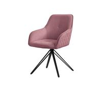 ML-Design Chaise de Salle à Manger, Vieux Rose, en Textile Tissé, Chaise Rembourrée avec