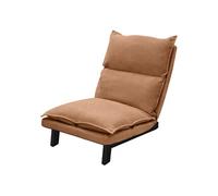 ML-Design Chaise de Sol Marron, Fauteuil Lounge de Relaxation Rembourré, Dossier Réglable,