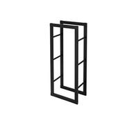 ML-Design Etagère à Bois de Chauffage 40x100x25 cm Rectangulaire en Métal Noir, pour