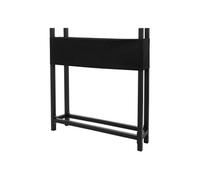 ML-Design Etagère en Métal pour Bois de Cheminée avec Couvercle, 113x25x115 cm,