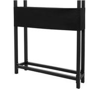 ML-Design Étagère en Métal pour Bois de Cheminée avec Couvercle, 113x25x115 cm, Anthracite, Aide à l'Empilage Extérieur avec Housse de Protection, 0,5 m³ / 1 SRM, Rangement Bûche pour Jardin/Abri Anth