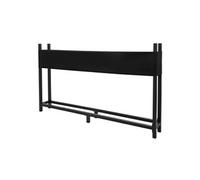 ML-Design Etagère en Métal pour Bois de Cheminée avec Couvercle, 200x25x115 cm,