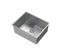 ML-Design Évier de Cuisine en Acier Inoxydable, 50x40 cm, Argenté, avec Vidage et Trop-Plein Bassin à Encastrer Rectangulaire 1 Bac