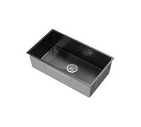 ML-Design Évier de Cuisine XXL en Acier Inoxydable, 70x40 cm, Anthracite avec Vidage et Trop-Plein Bassin à Encastrer Rectangulaire