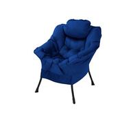 ML-Design Fauteuil de Relaxation - Rembourré Coton PP Polyester - Bleu Foncé - H95xL97xP82 cm