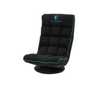 ML-Design Fauteuil de Sol Gaming Noir-Turquoise, Pivotant 360°, Modèle de Jeu Pliable avec Appui-Tête, Dossier Réglable et Rembourré, Siège Multi-Positions Relaxant, Confort Lounge Salon ou Chambre