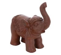 ML-Design Figurine Eléphant Marron 36x19x39 cm, Finition Orientale, Intérieur/Extérieur, Braun G
