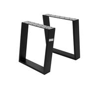 ML-Design Jeu 2x Pieds de Table 80GRAD Inclinaison, 40x43 cm, Noir, Profil 8x2 cm, Pieds