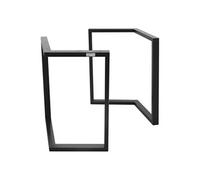 ML-Design Jeu 2x Pieds de Table ARROW, Forme de V, Noir, L44xH72, Métal, Design Noir G