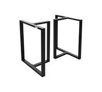 ML-Design Jeu 2x Pieds de Table Forme de T, Noir, 60x72 cm, Métal, Design Industriel,