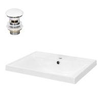 ML-Design Lavabo en Céramique Blanc 51x15,5x41,5 cm avec Garniture de Vidage 1 1/4"