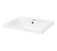 ML-Design Lavabo en Céramique Blanc, 51x15,5x41,5 cm, Design Rectangulaire, Vasque à Poser Moderne Élégant, Évier de Comptoir avec Trou d'Évacuation Robinet et Trop-plein, pour la de Salle de Bain