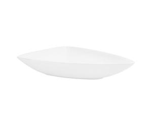 ML-Design Lavabo en Céramique Blanc, 69 x 46 x 13 cm, Triangulaire, Vasque à Poser sur Plan de Toilette, Lave-Mains Évier pour la Salle de Bain/WC Invités, Design Moderne, sans Matériel de Montage