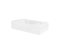 ML-Design Lavabo en Céramique Blanc Brillant, 46x26x11 cm, Forme Anguleux, Montage Mural/Á