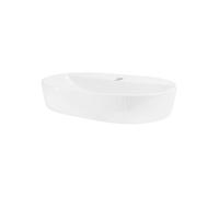 ML-Design Lavabo en céramique ovale 60 x 40 x 12 cm blanc brillant – vasque à poser