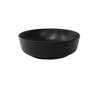 ML-Design Lavabo en Céramique Noir Ø 415x135 mm, Design Rond, Vasque à Poser Moderne, Lavabo de Comptoir Élégant, Lavabo avec Trou d'Évacuation, Lave-mains pour Salle de Bain/WC Invités