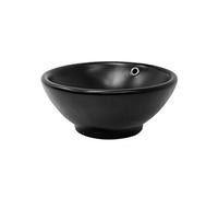 ML-Design Lavabo en Céramique Noir Ø 420x170 mm, Design Rond, Vasque à Poser Moderne,
