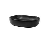 Lavabo en céramique noir mat vasque à poser pour salle de bain 600x425x145 mm