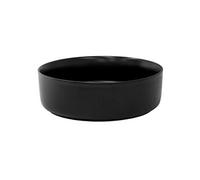 ML-Design Lavabo en Céramique Noir Mat, Ø 360x120 mm, avec Garniture de Vidage 1 1/4" Universelle, Design Ronde, Vasque á Poser Moderne, Évier Lave-Mains pour Salle de Bain, Toilettes et WC Invités