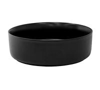 ML-Design Lavabo en Céramique Noir Mat Ø 360x120 mm, Design Ronde, Vasque à Poser Moderne, Lavabo de Comptoir Élégant, Lavabo avec Trou d'Évacuation, Lave-mains pour Salle de Bain/WC Invités