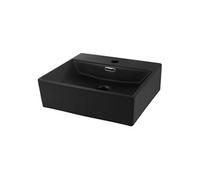 ML-Design Lavabo en Céramique Noir Mat 415 x 360 x 130 mm, avec Trop-plein et Trou de