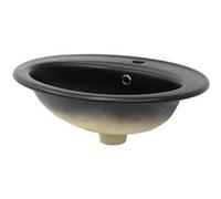 Lavabo en céramique noir mat vasque encastre pour salle de bain 570x485x195 mm
