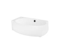 ML-Design Lavabo en Céramique, Ovale, 43x28x15 cm, Blanc, Trou pour Robinetterie à Gauche,