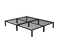 Cadre de lit en acier sommier à lattes noir moderne 160x200 cm ML-DESIGN