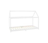 Lit d'enfant - ML-DESIGN - 90x200 cm - Bois de pin massif - Design maison cabane - Blanc