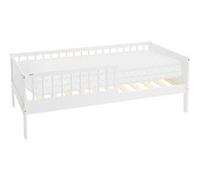 ML-Design Lit enfant 80x160 cm – pin blanc, sommier à lattes, protection anti-chute, avec matelas