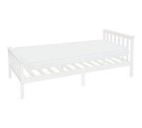 ML-Design Lit d'Enfant Simple, 90x200 cm, Blanc, Matelas à Mousse Froide Polyester, H:10