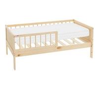 ML-Design Lit d'enfant Simple avec Matelas 70x140 cm, Naturel, en Bois de Pin, avec