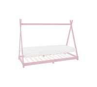 ML-Design Lit d'Enfant Tipi 90x200 cm Rose avec Matelas à Mousse Froide Hypoallergénique