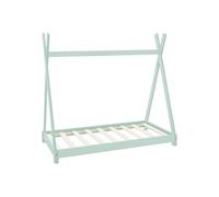 ML-Design Lit d'Enfants Tipi 70x140 cm avec Sommier à Lattes, Bois Massif Menthe, Lit