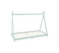 ML-Design Lit d'Enfants Tipi 90x200 cm avec Sommier à Lattes, en Bois Massif, Menthe,
