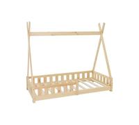ML-Design Lit d'Enfants Tipi Naturel avec Protection Contre les Chutes en Bois de Pin