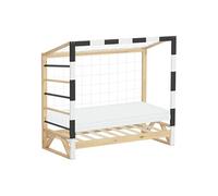 ML-Design Lit Enfant But de Football Handball 70x140 cm avec Matelas, en Bois Massif,