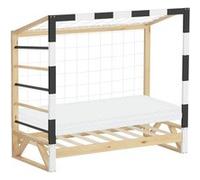 ML-Design Lit Enfant But de Football Handball 70x140 cm avec Matelas, en Bois Massif,