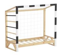 ML-Design Lit Enfant But de Football Handball, 70x140 cm, en Bois Massif, avec Sommier à Lattes, Échelle d'escalade et Filet, sans Matelas, Couchage Fille Garçon Chambre à Coucher, Thème Sport