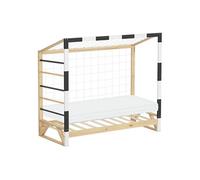 ML-Design Lit Enfant But de Football Handball 80x160 cm avec Matelas, en Bois Massif,