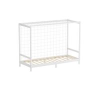 ML-Design Lit Enfant But de Football Handball, 90x200 cm, Blanc, en Bois Massif, avec