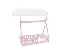ML-Design Lit Enfant Tipi 70x140 cm Rose avec Matelas à Mousse Froide Polyester, Housse
