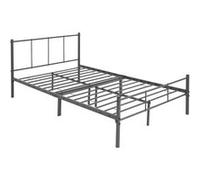 ML-Design Lit Métallique 120x200 cm ,Anthracite en Acier, Revêtement en Poudre, avec Tête