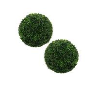 ML-Design Lot de 2 Boules de Buis Plantes Artificielles, Ø 35 cm Vertes, Résistantes aux UV en Plastique, Aspect Naturel et Réaliste, Usage Décoratif Facile d’Entretien pour Salon, Bureau ou Jardin