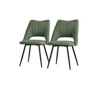 ML-Design Lot de 2 Chaises de Salle à Manger Vert, Assise en Polyester, Chaise Rembourrées