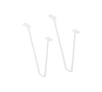 ML-Design Lot de 2 Equerres d'Etagère 220 mm, en Métal, Blanc, Style Industriel, Console