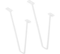 ML-Design Lot de 2 Equerres d'Etagère 220 mm, en Métal, Blanc, Style Industriel, Console
